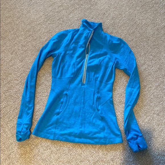 lululemon athletica Sweaters - Lululemon Blue Half Zip Tech Pullover